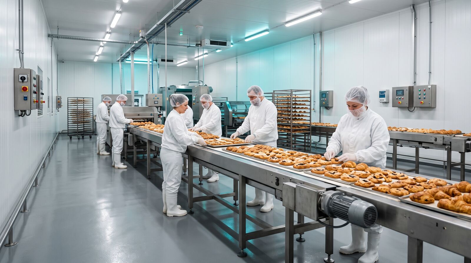Food processing clean workshop Class 100000 with epoxy floor