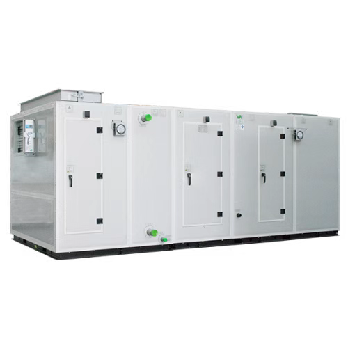 Modular cleanroom air handling unit with Magnehelic differential pressure gauges